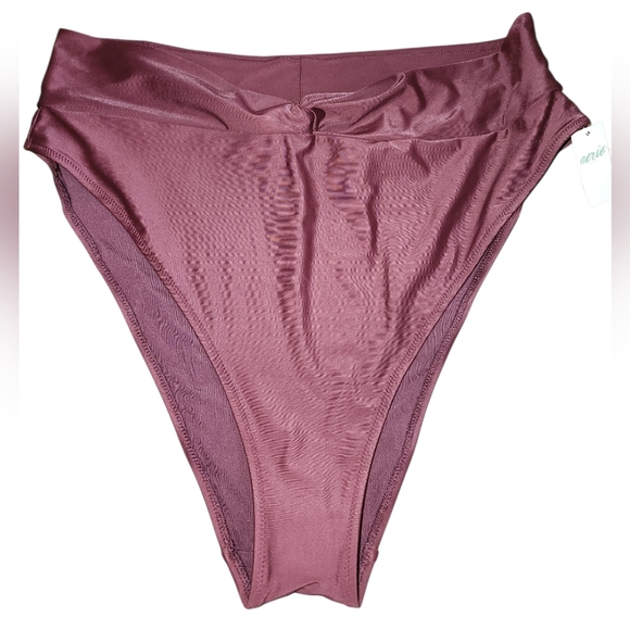 Aerie Deep Wine High Cut Cheeky Bikini Bottom Nwt Size Xxl - Picture 1 of 4
